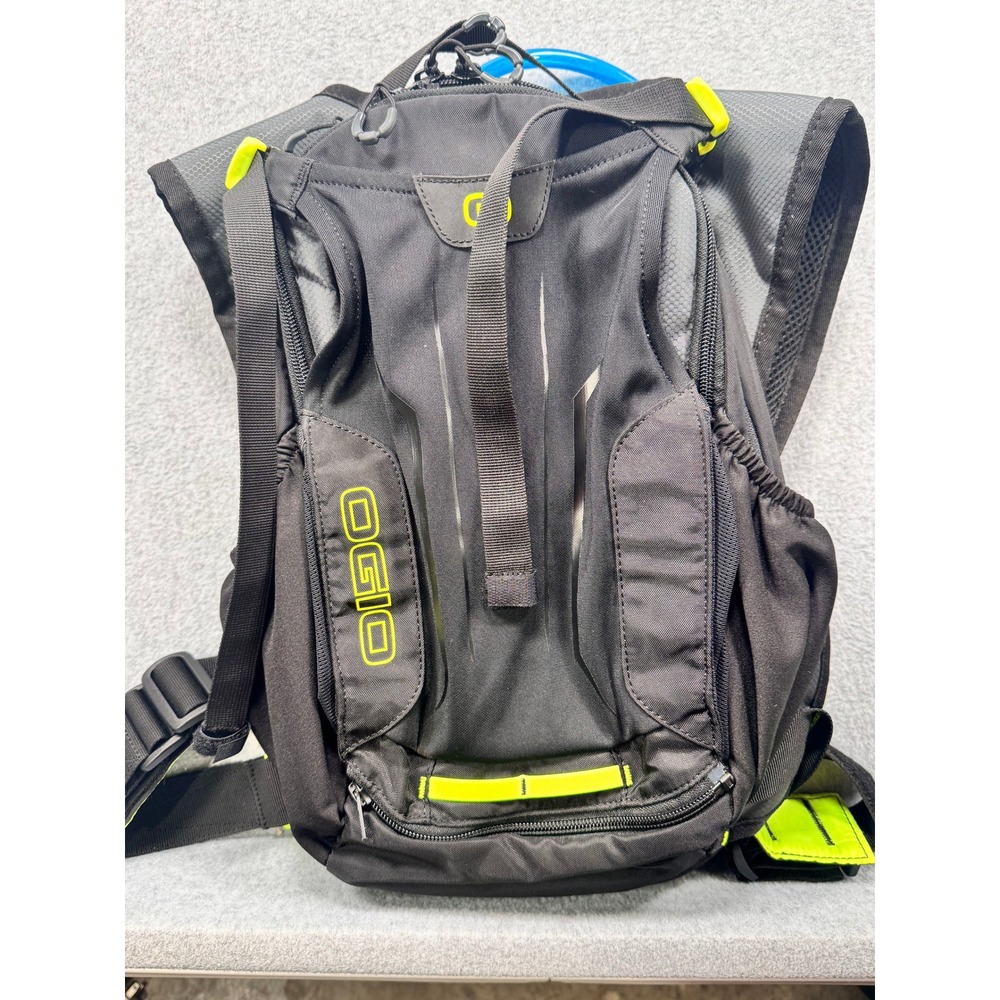 OGIO Hydration Backpack Black Neon Yellow 2.0L Reservoir Moto Hiking Bag
